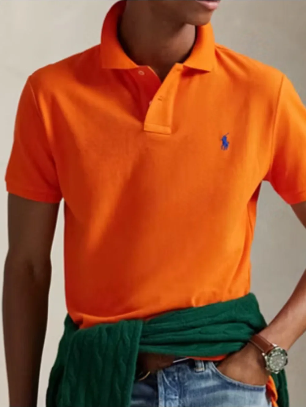 POLO RALPH LAUREN Orange Polo Shirt | Classic Prep | Golfcore | Resort Style | S
